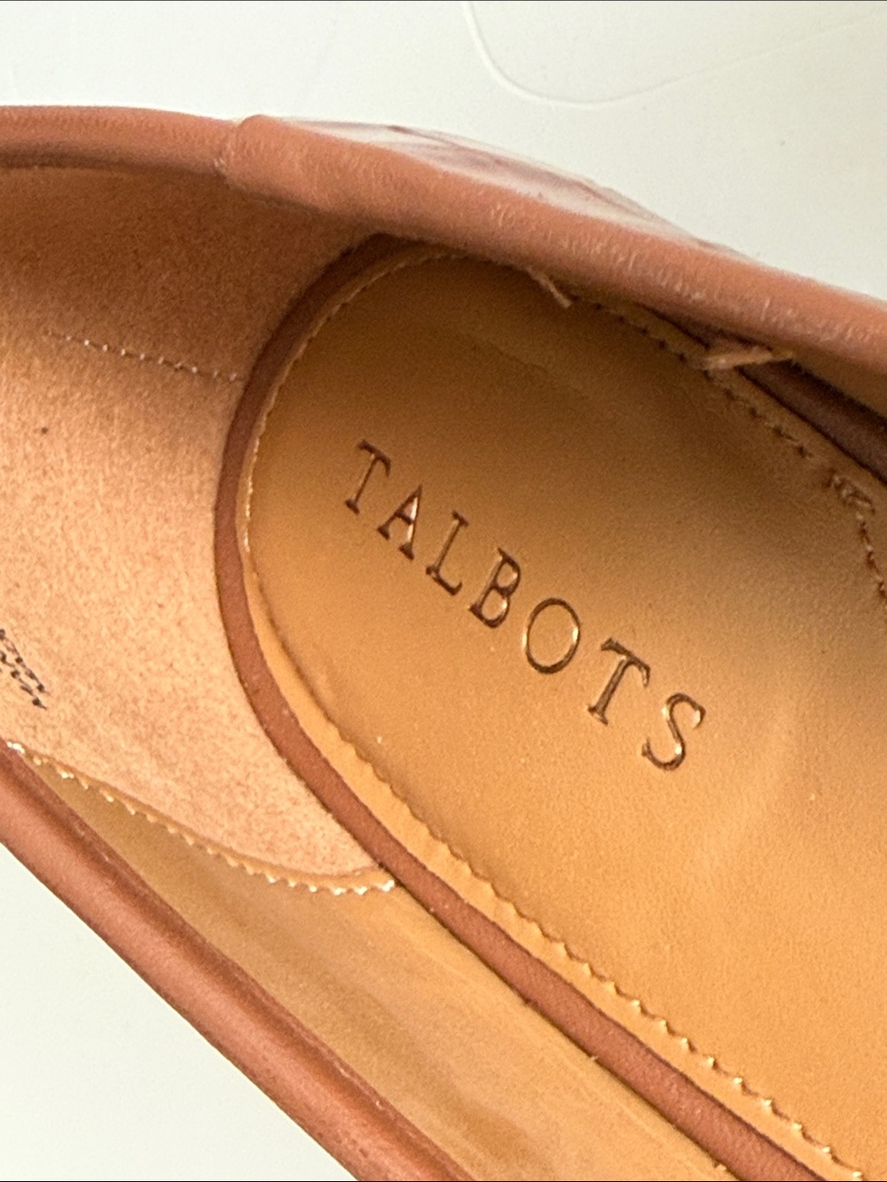 Talbots Brown Croc-Embossed Leather Ballet Flats - Picture 8 of 9